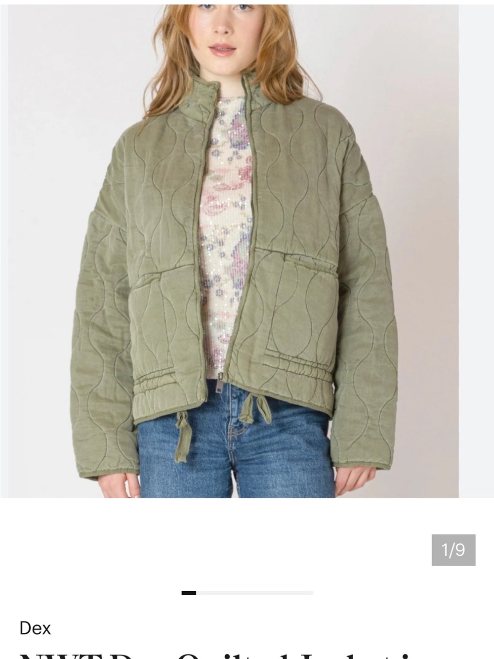 Dex Olive Green Quilted Utility Jacket